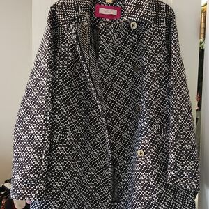 Chic Black and White Women's Coat